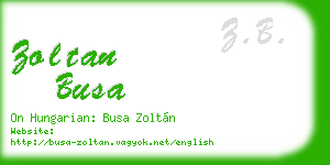 zoltan busa business card