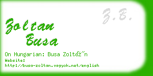 zoltan busa business card